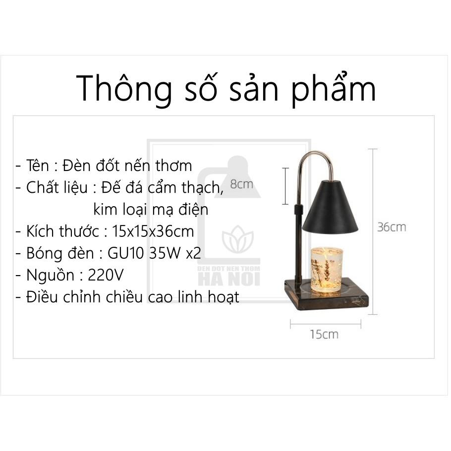 Đèn đốt nến – Điều chỉnh chiều cao, điều chỉnh độ sáng – Đế đá cẩm thạch