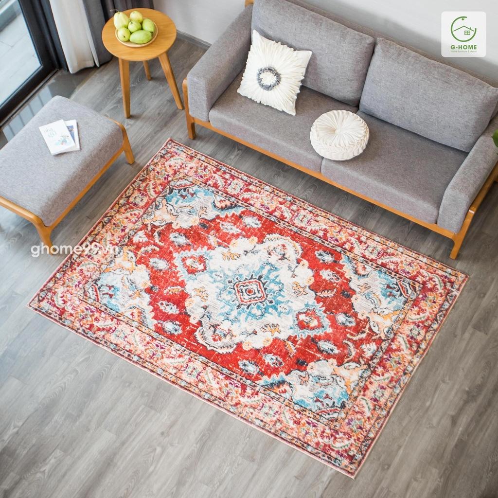 Thảm trải sàn phòng ngủ phòng khách Ghome họa tiết Bohemian cao cấp chất liệu siêu mịn đẹp - Thảm chữ nhật lớn TSL06