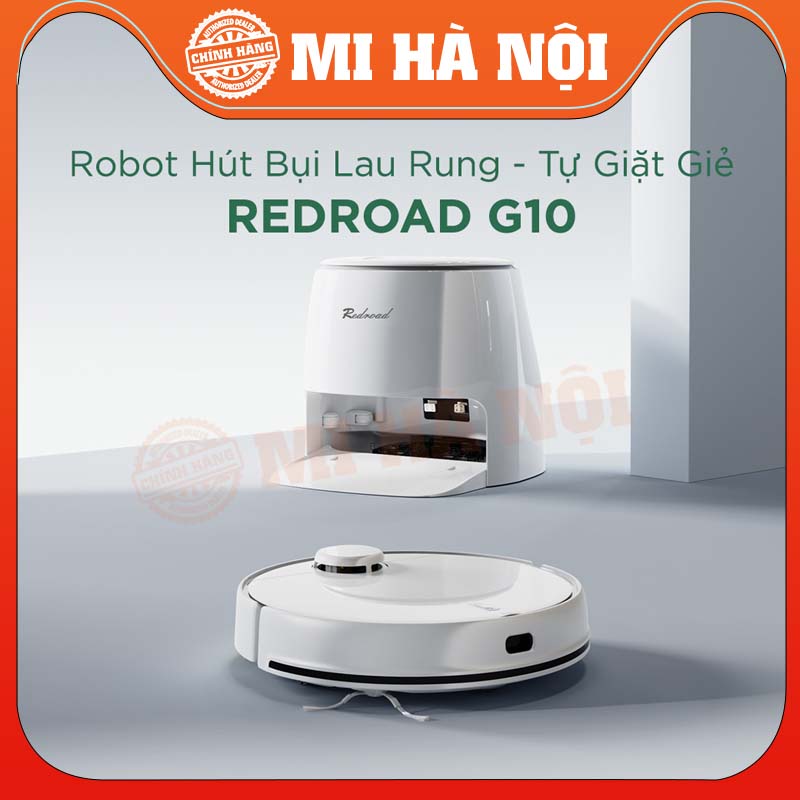 Robot hút bụi lau nhà tự giặt giẻ Redroad G10 - Hàng chính hãng