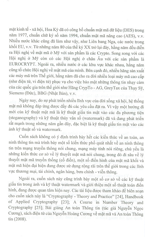 Mật Mã Và An Toàn Thông Tin - Lý Thuyết Và Ứng Dụng