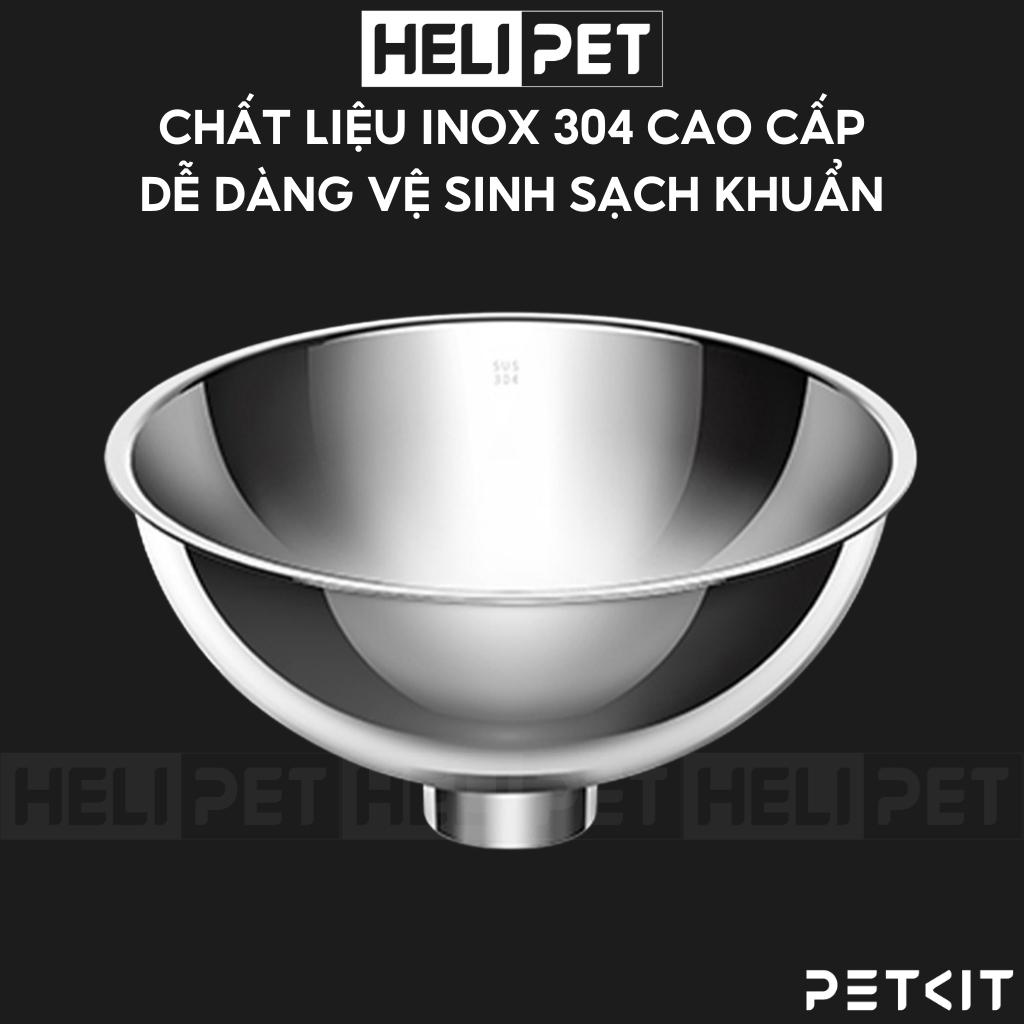 Bát ăn đôi inox chống gù lưng Petkit- HeLiPet