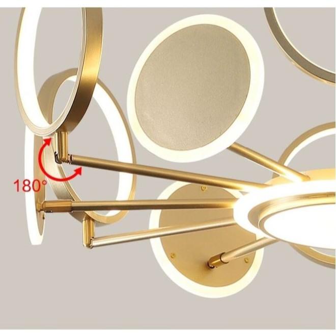 Đèn thả MISOR kiểu dáng sang trọng với 3 chế độ ánh sáng hiện đại loại 6 bóng - kèm điều khiển từ xa - .