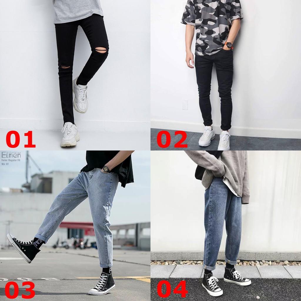 Quần baggy jean xanh unisex