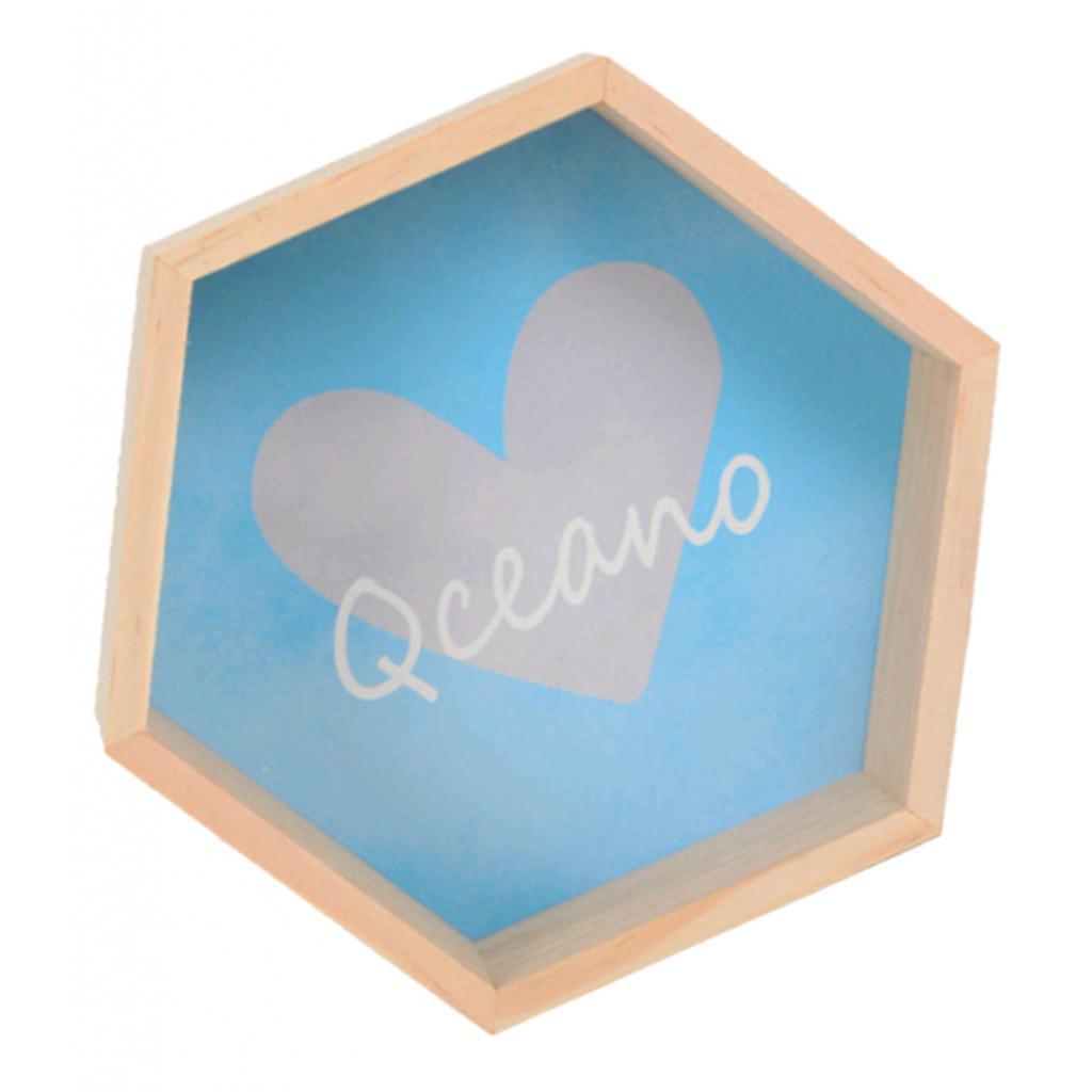 Hexagon Wall Shelf Decorative Bookshelf For Kids Room Blue