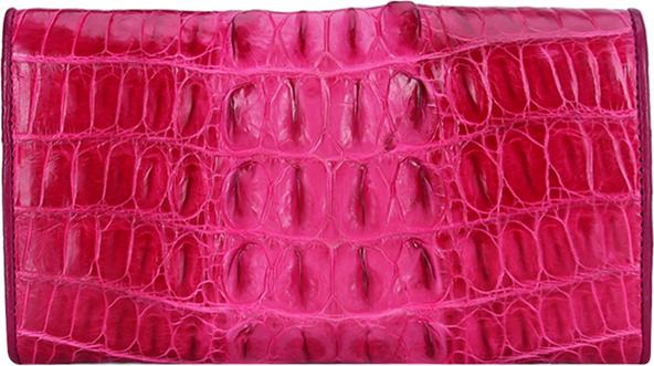 Ví Nữ Da Cá Sấu 3 Gấp Gai Huy Hoàng HT3286 - Hồng