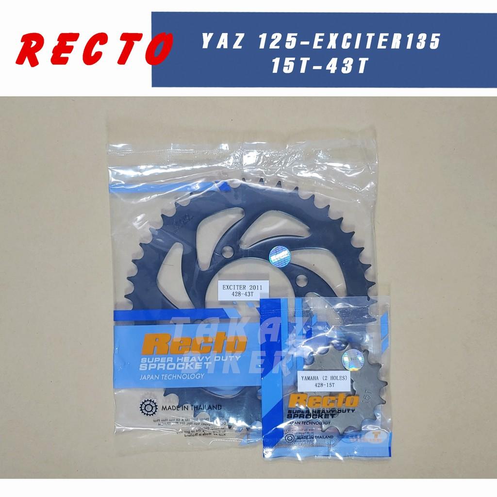 B3 Nhông Sên Dĩa 15T x 43T Recto xe Yamaha YaZ / Exciter135cc - Sên VIX / TFX Phốt Cao Su