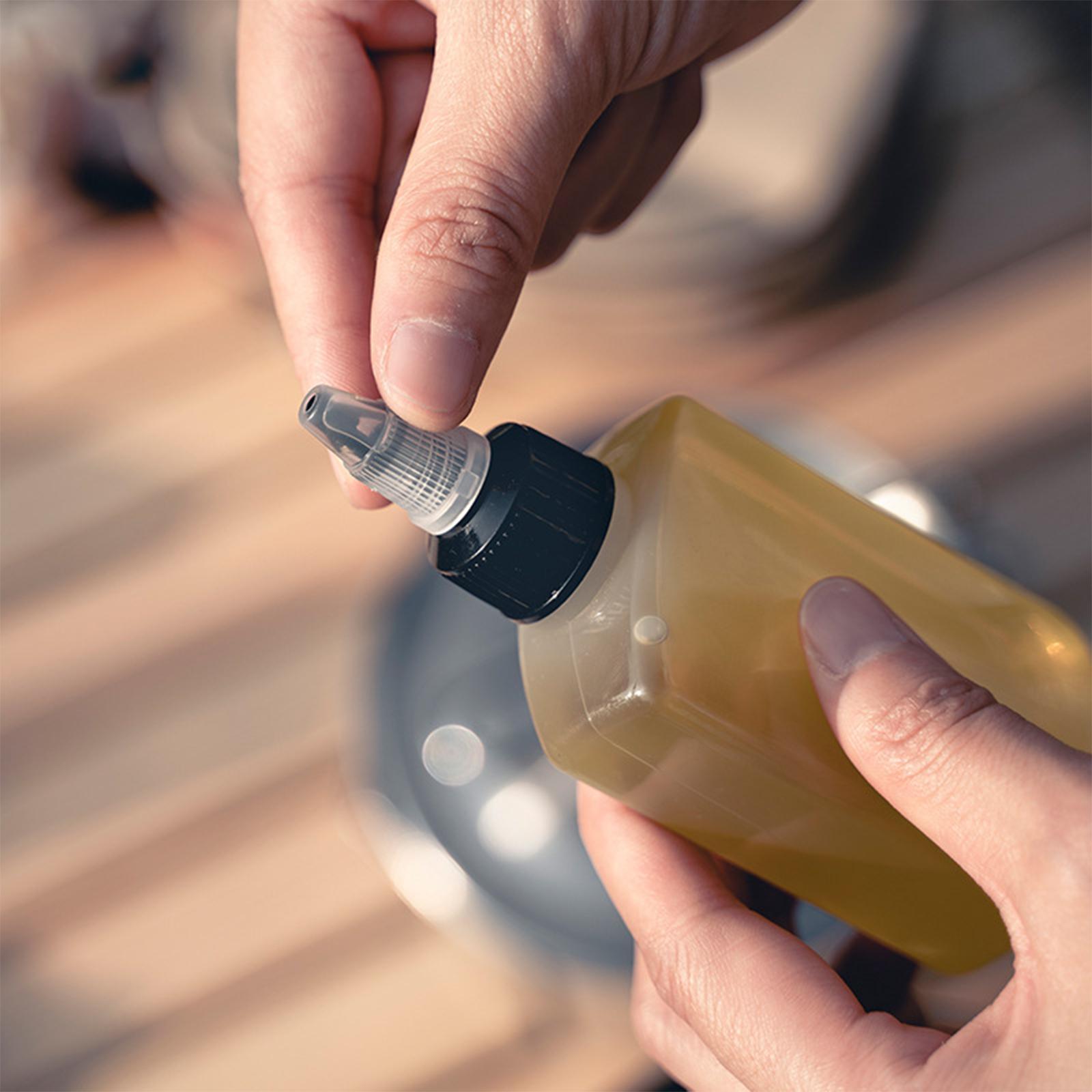 Oil and Vinegar Bottle Set 3 Pack 100ml Olive Oil Dispenser Bottles Liquid, Dressings Plastic Containers Leakproof Lids Non Drip Spout Easy Fill