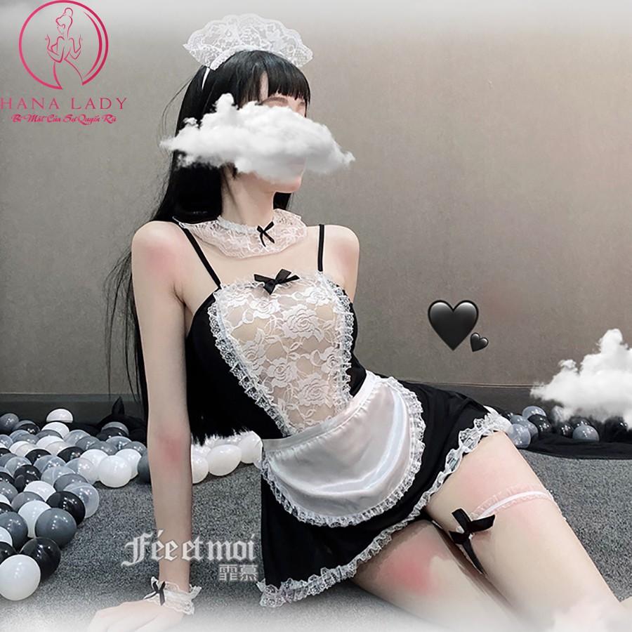 Đồ ngủ cosplay sexy hầu gái anime quyến rũ gợi cảm siêu mỏng xuyên thấu CP158