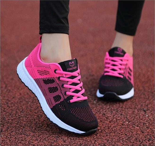 Giày Sneaker Thể Thao Nữ BAZAS BZ11721HD Đen Phối Hồng