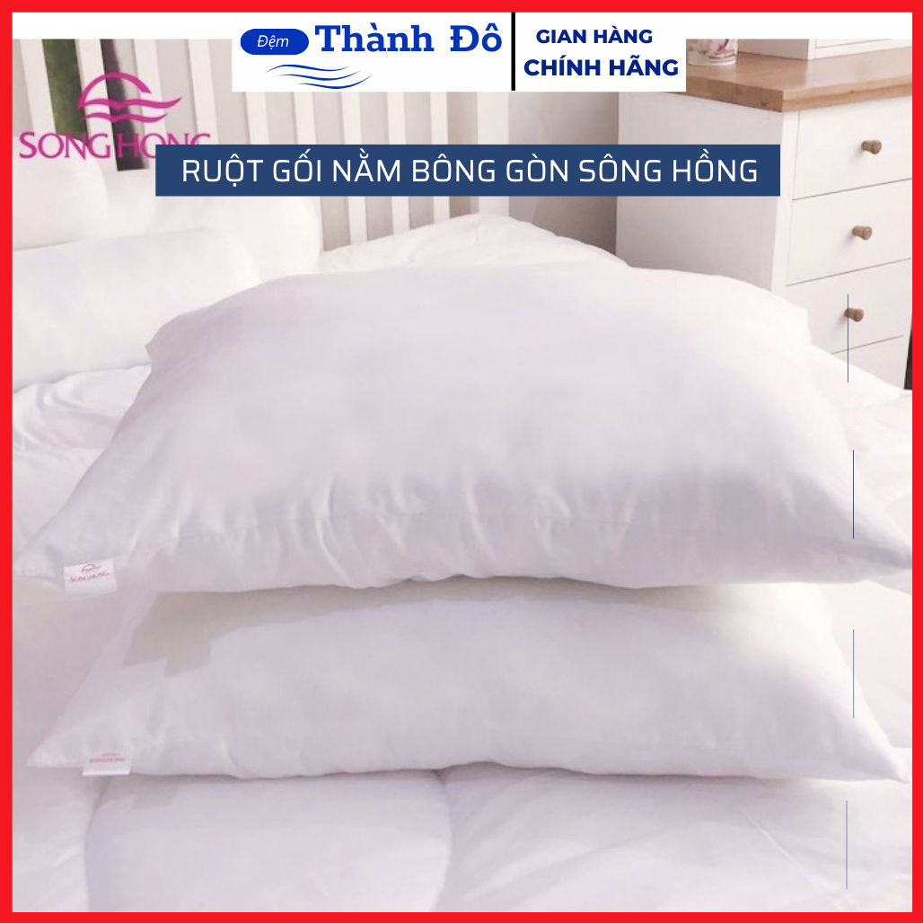 Ruột gối bông tinh khiết sông hồng 45x65