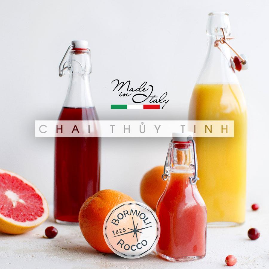 Chai thủy tinh vuông nắp cài Swing 500ml - Hàng nhập khẩu