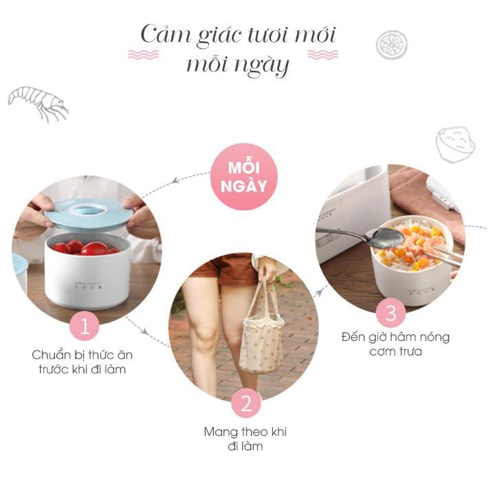 Hộp hâm nóng cơm di động mini Japan - Best Seller Tony