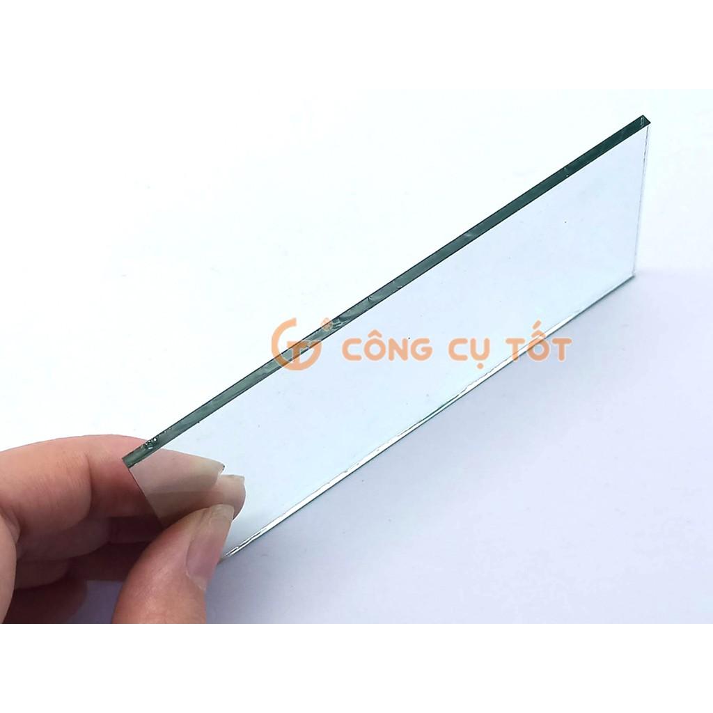 Miếng kính hàn 50x108x2mm chống bụi lắp vào mo hàn