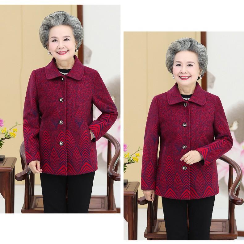 Áo khoác cho người già trong lót vải lụa, khoác sóng