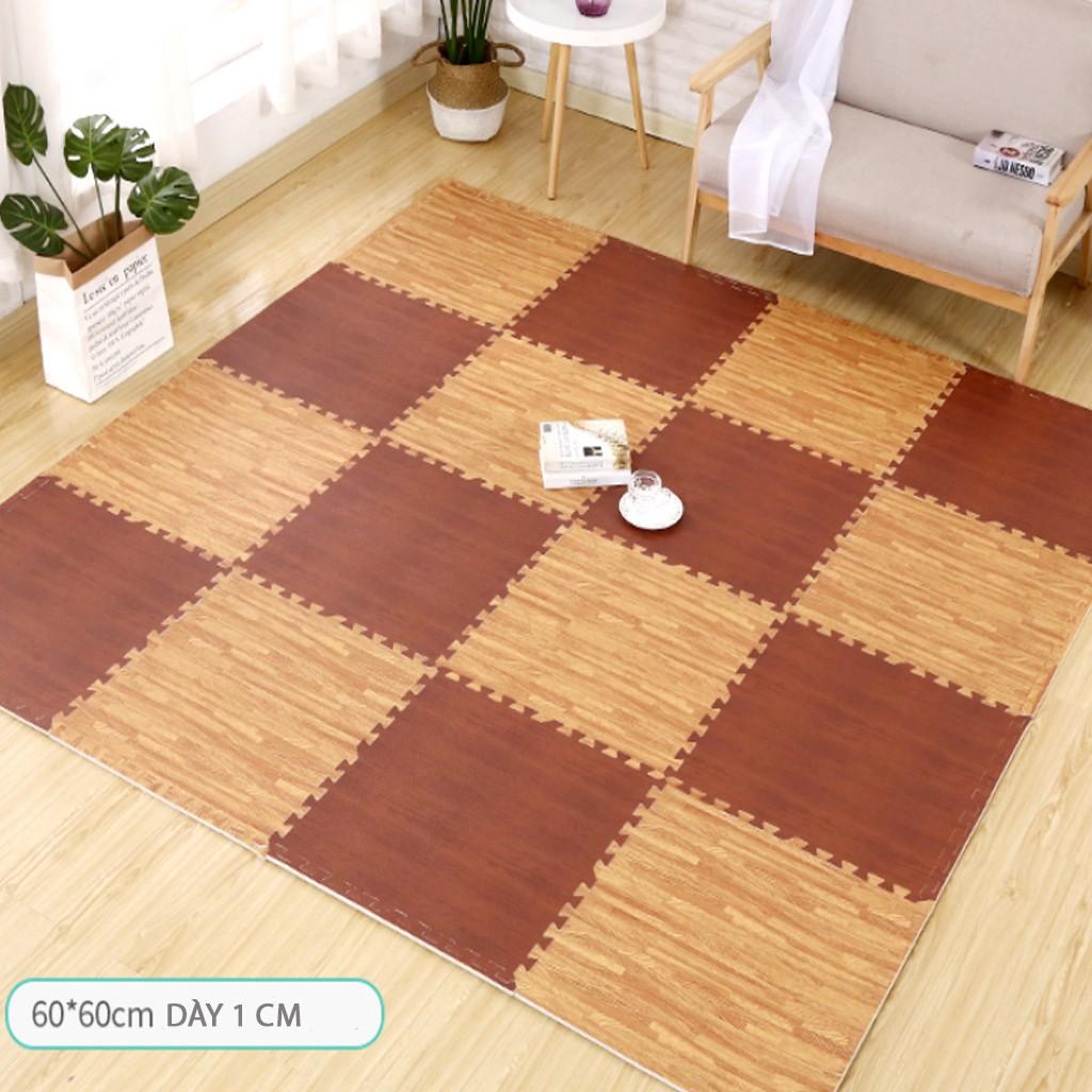 Thảm xốp vân gỗ bộ 6 miếng 60x60cm dày 1cm