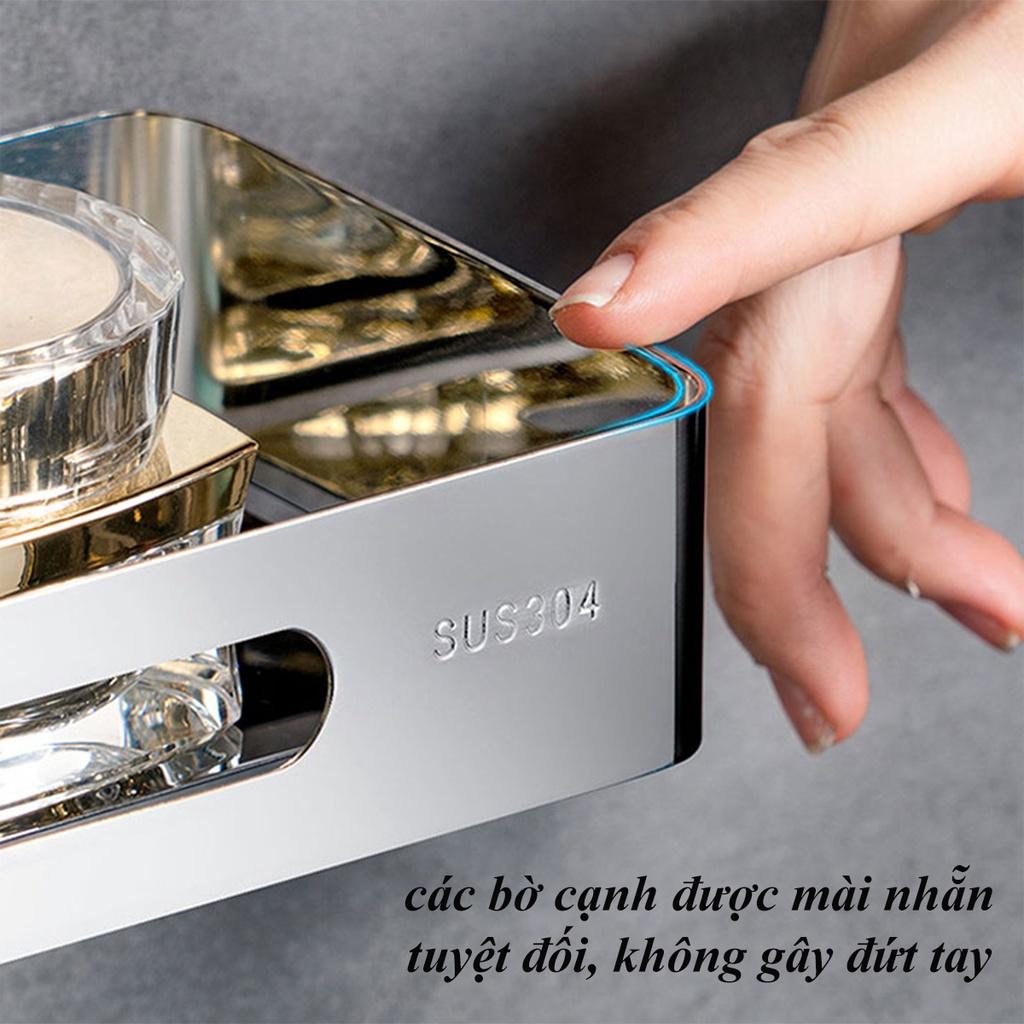 Kệ góc phòng tắm Inox 304 AnShin chống gỉ sét - Kệ Inox 304 hình tam giác - có thể bắt vít hoặc dán keo có sẵn