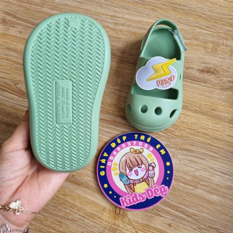 Giày Sandal quai dán Cheerful Mario mẫu mới 2021 cho bé trai gái 1-5 tuổi
