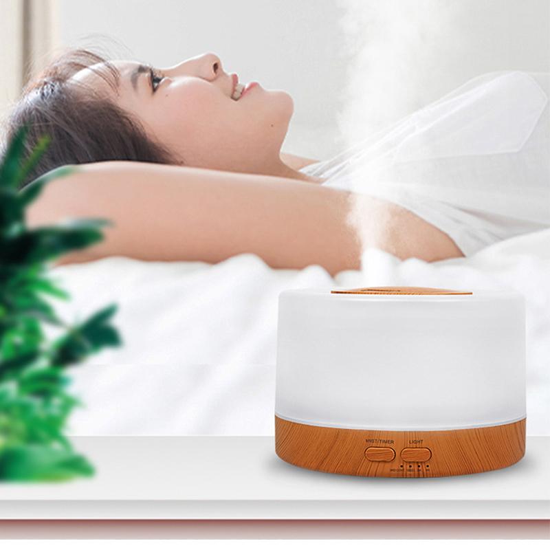 500ML Điện Máy Khuếch Tán USB Máy Tạo Độ Ẩm Không Khí Siêu Âm Thanh Mát Phun Sương Tạo Sương Tinh Dầu Di Động Humidificador LED