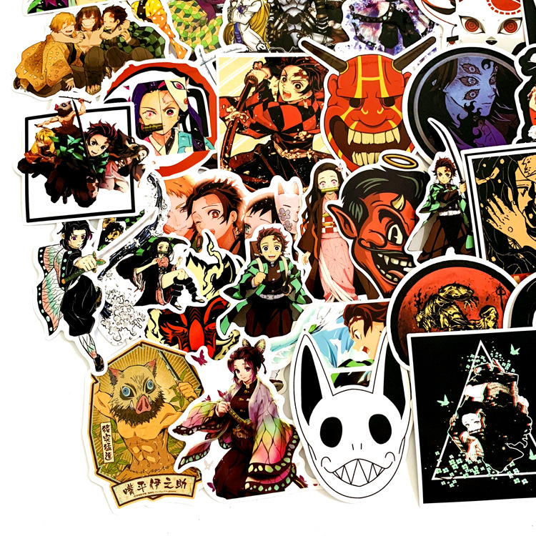 Sticker 50 miếng hình dán Kimetsu Yaiba SetB