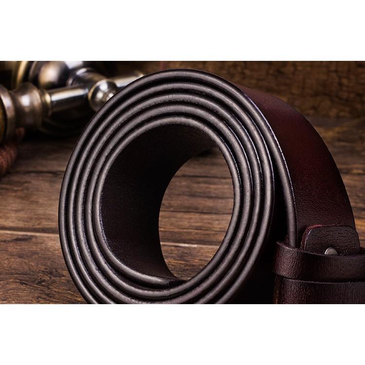 Thắt lưng da bò nam nguyên miếng. Tặng kèm đinh đục lỗ