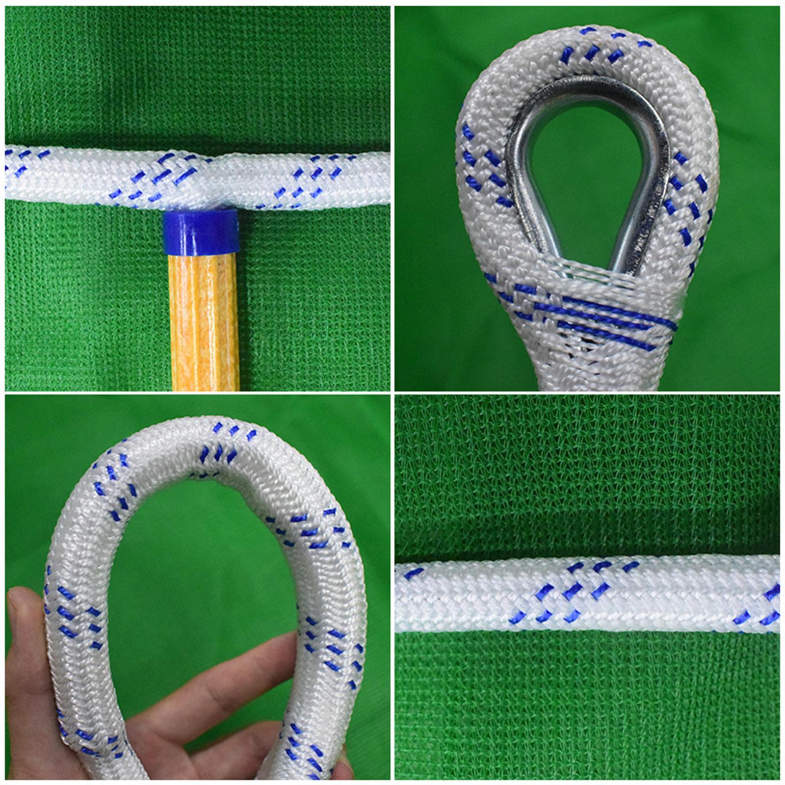 Emergency Fire Escape Ladder, Flame Resistant, Safety Rope Ladder with Hooks, Fast to Deploy