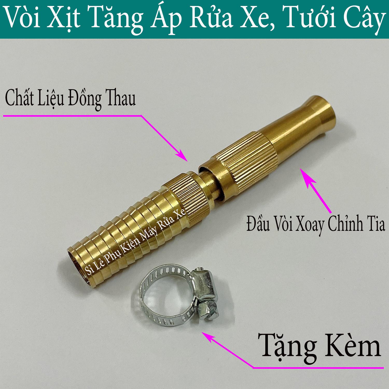 Đầu Vòi Phun Nước Rửa Xe, Tưới Vườn Tiện Dụng - Vòi Xịt Tăng Áp Bằng đồng Có Thể điều Chỉnh Nhiều Chế Độ Phun