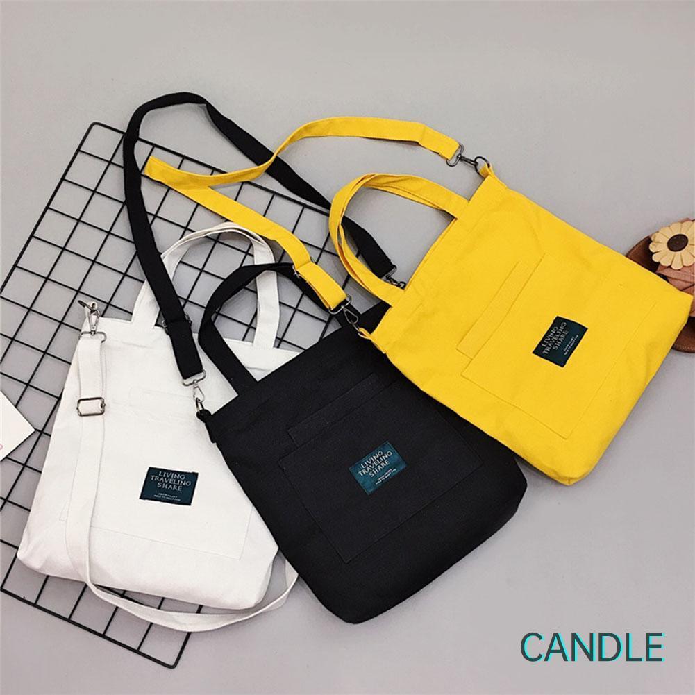 Túi Đeo Chéo Vải Canvas Cỡ Lớn Thời Trang Cho Nữ