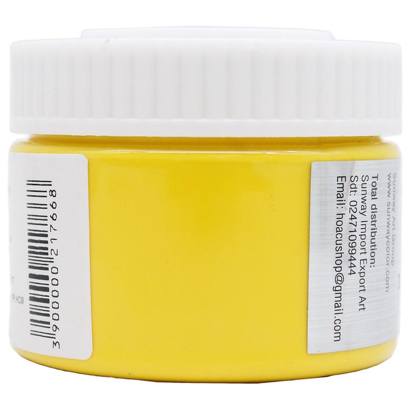 Tuýp Màu Vẽ Acrylic 100 ml - Sunway No.202 - Permanent Yellow