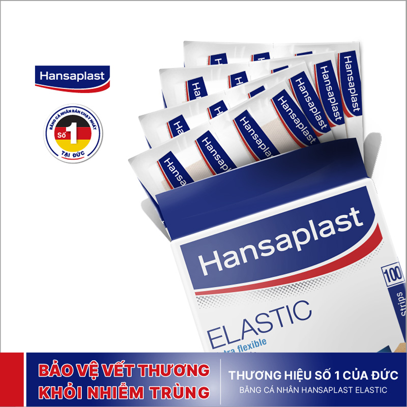 Băng cá nhân Hansaplast Elastic gói 20 miếng