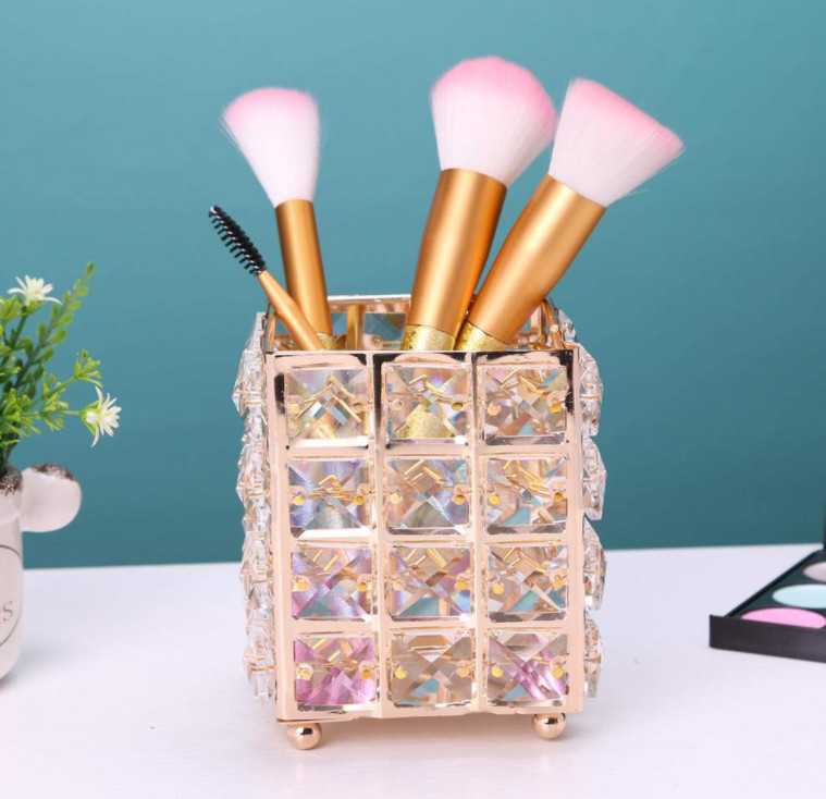 Lọ đựng dụng cụ mỹ phẩm pha lê FERM CRYSTAL BRUSH HOLDER