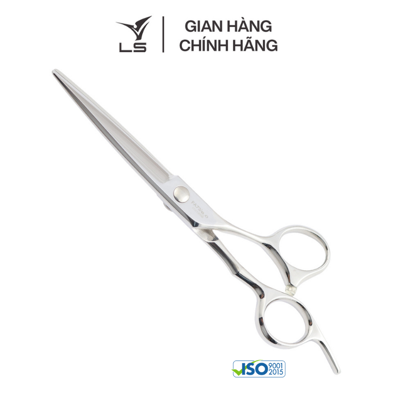 Kéo cắt tóc LS lưỡi thẳng quai offset vênh đỡ ngón cố định FA73/6.0