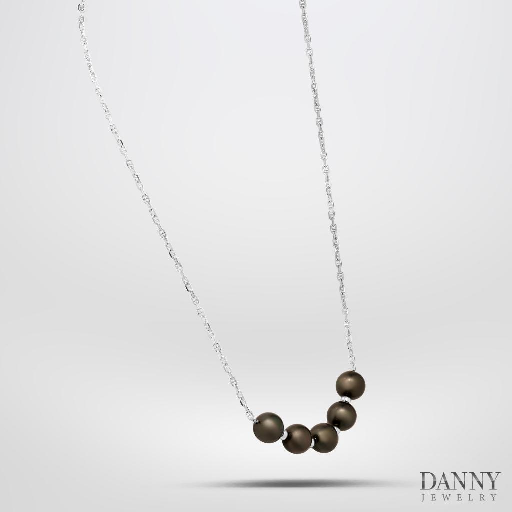 Dây Chuyền Danny Jewelry Bạc 925 Xi Rhodium Đính Mặt Ngọc Ốc D6235100005