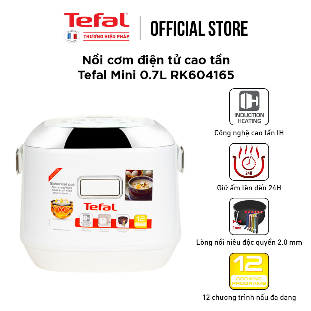 Nồi cơm điện tử cao tần Tefal mini 0.7L RK604165 - Hàng chính hãng
