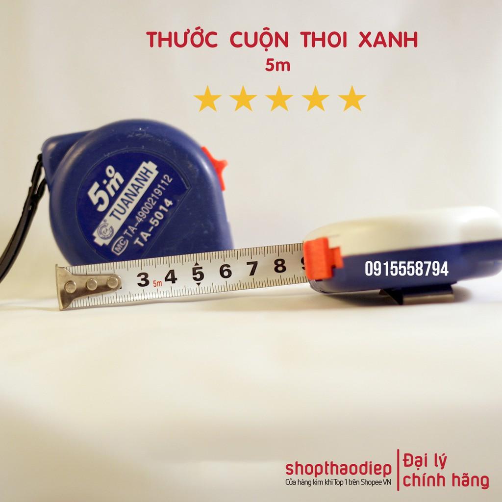 Thước Dây 5m Tuấn Anh Giá Rẻ, Thước Cuộn 5m Thoi Xanh