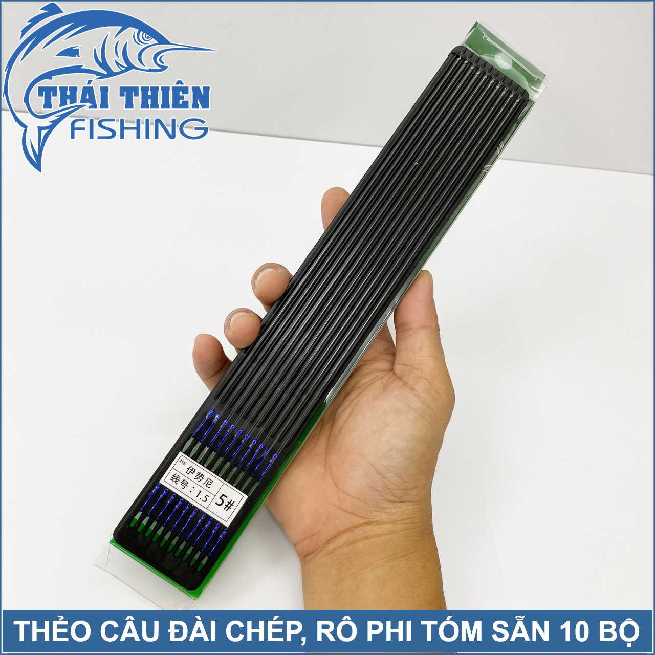 Bộ 10 Thẻo Câu Đài Tóm Sẵn 2 Lưỡi Dùng Câu Chép, Rô Phi Sông Tự Nhiên, Hồ Dịch Vụ