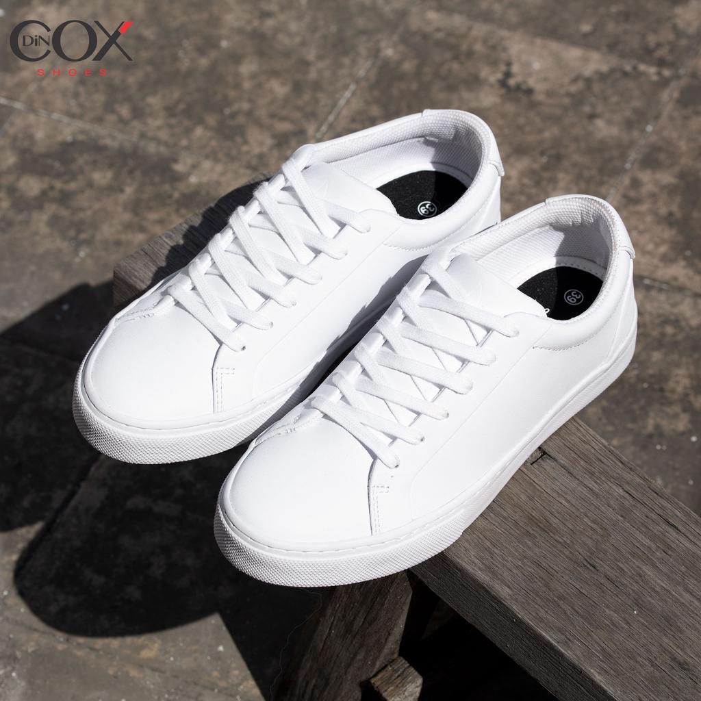 Giày Sneaker Da Unisex DINCOX D20 Năng Động Cá Tính White