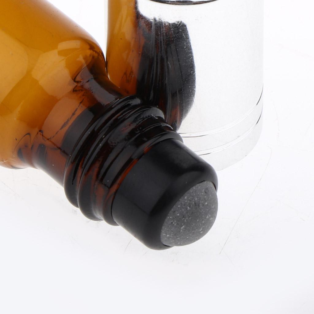 6x 2mL Empty Roller Bottle w/ Glass Ball for Essential Oils