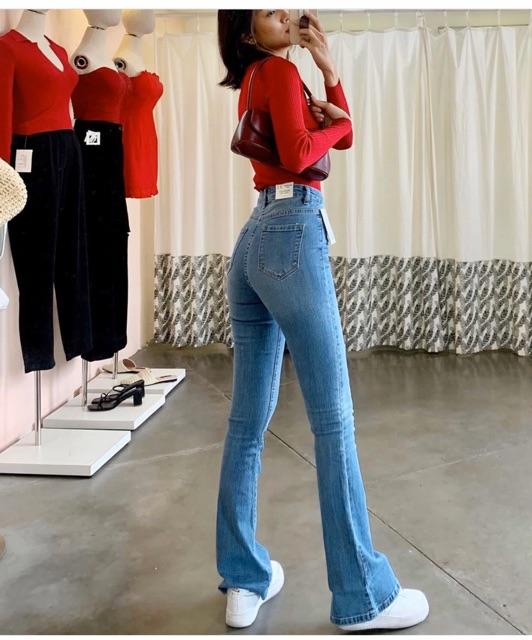 QUẦN JEANS LOE DÁNG DÀI- ống Bass dài jeans mềm giãn