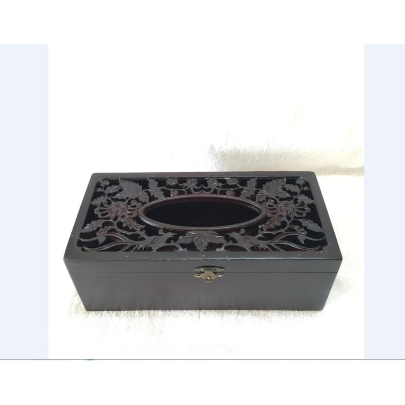 HỘP ĐỰNG GIẤY CÚC TRĨ GỖ MUN CAO CẤP CỰC ĐẸP SIZE TO 26,5cm