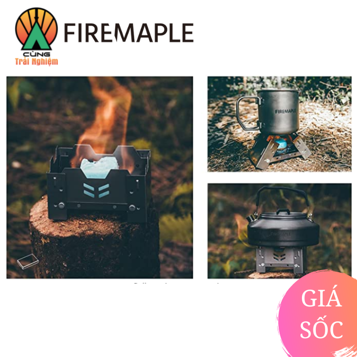 Bếp còn rắn Firemaple chất liệu titan siêu nhẹ 71g Lotus Titanium Solid Alcohol Stove FMS-LOTUS