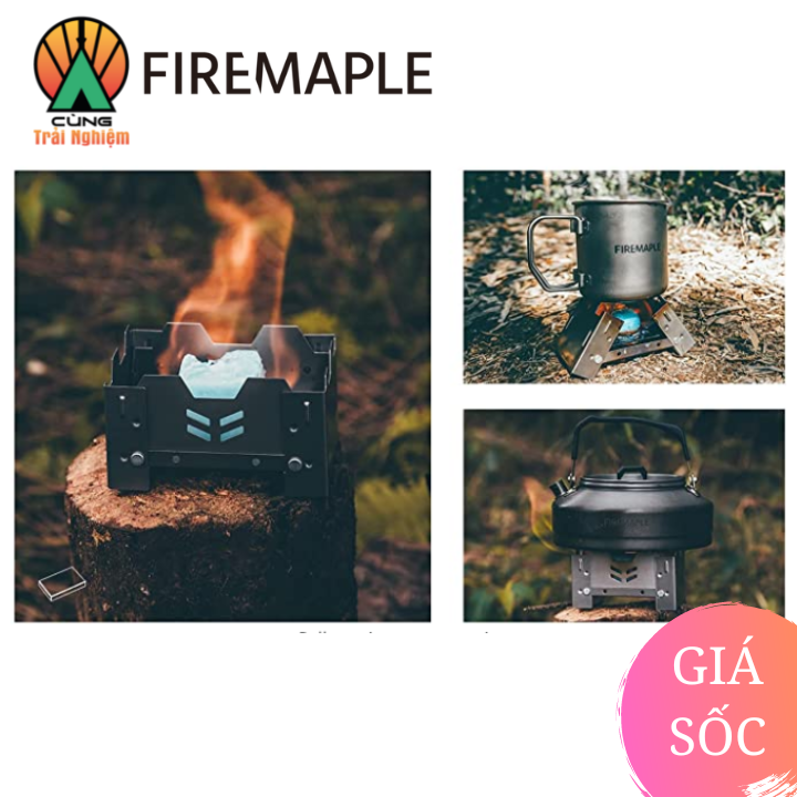 Bếp cồn Firemaple chất liệu titan siêu nhẹ 71g Lotus Titanium Solid Alcohol Stove FMS-LOTUS