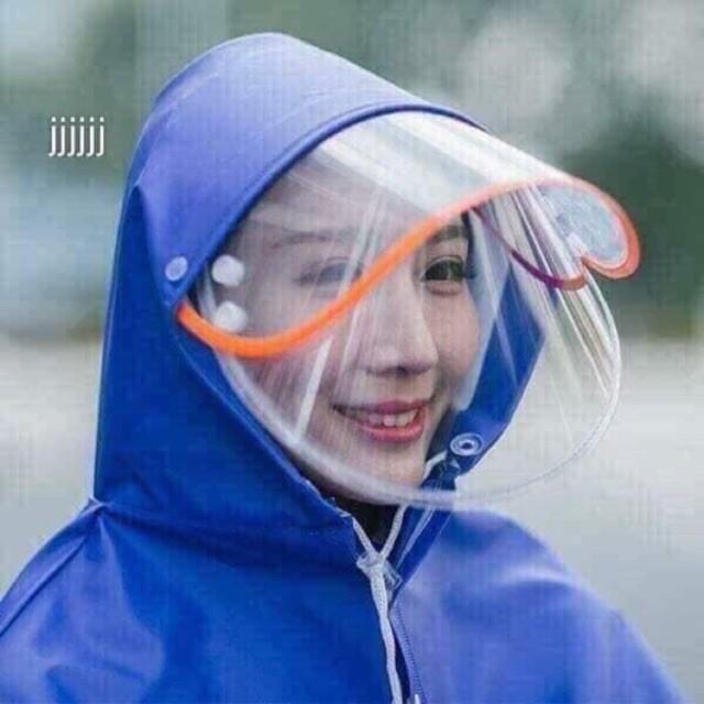 Áo Mưa Phản Quang//// Áo mưa đôi, áo mưa 2 đầu vải dù ép PVC chống nước chống rách có kính che mặt cao cấp