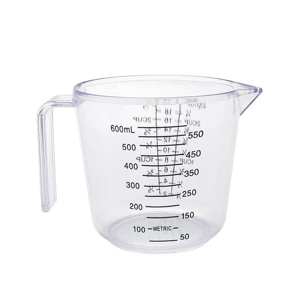 Clear Measuring Cup with Handle and Spout Water Milk Liquid Measure Cooking