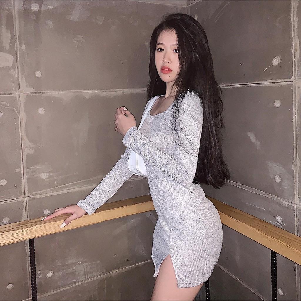 Đầm Body Cổ Vuông Xẻ - YD138270