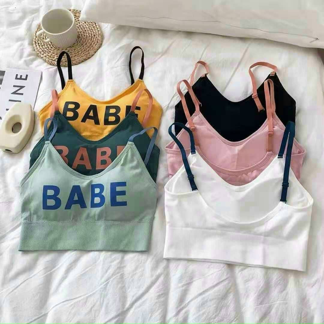 Áo Bra Cotton BaBe Vanvene Free Size 40-55kg Đệm Rời Thuận Tiện, che tên sản phẩm