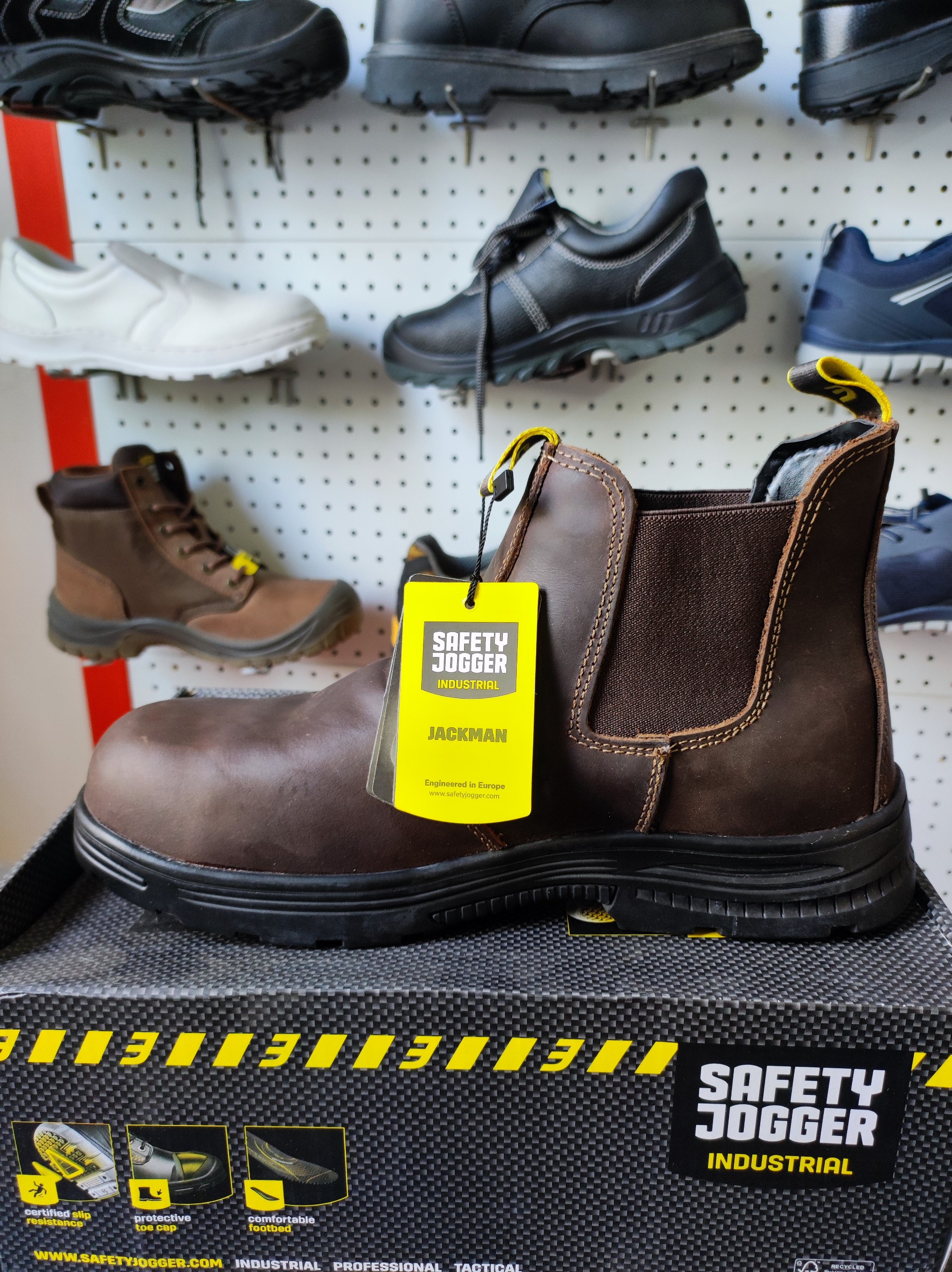 Giày Bảo Hộ Safety Jogger Jackman Cao Cổ Không Dây, Chống Đinh, Chống Dập Ngón