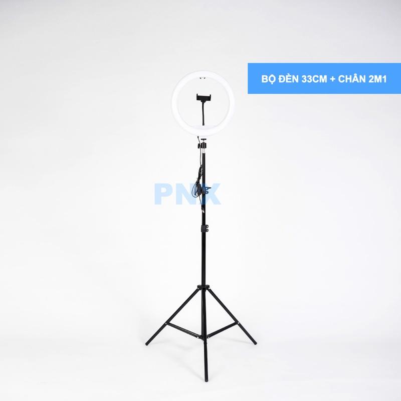 Đèn Livestream 33cm kèm Chân đỡ đèn bằng sắt dài 2m1 nhập khẩu mới 100% xuất VAT công ty