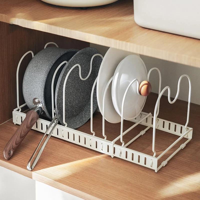 Giá Đỡ Nắp Nồi Bằng Sắt Mở Rộng Tiện Dụng Cho Nhà Bếp