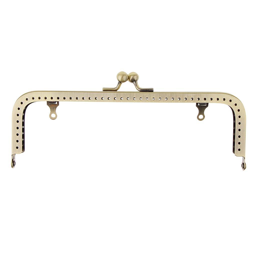 Squared Clutch Purse Frame Kiss Clasp Lock Handle DIY Bag Accessories 8.5cm