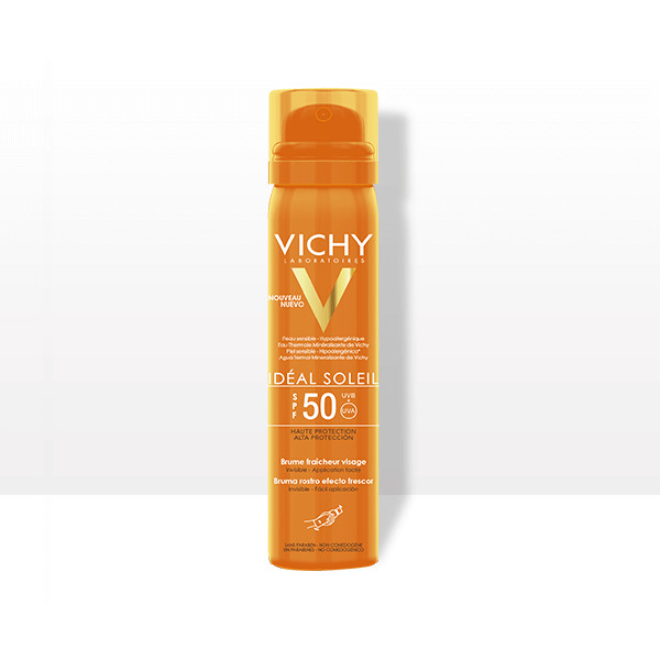 Xịt Khoáng Chống Nắng IS SPF 50 Haute Protection Vichy Giảm Dầu - Khô Ráo &amp; Không Gây Nhờn Rít SPF 50+ UVA &amp; UVB ++++ Vichy (75ml) - MB028300